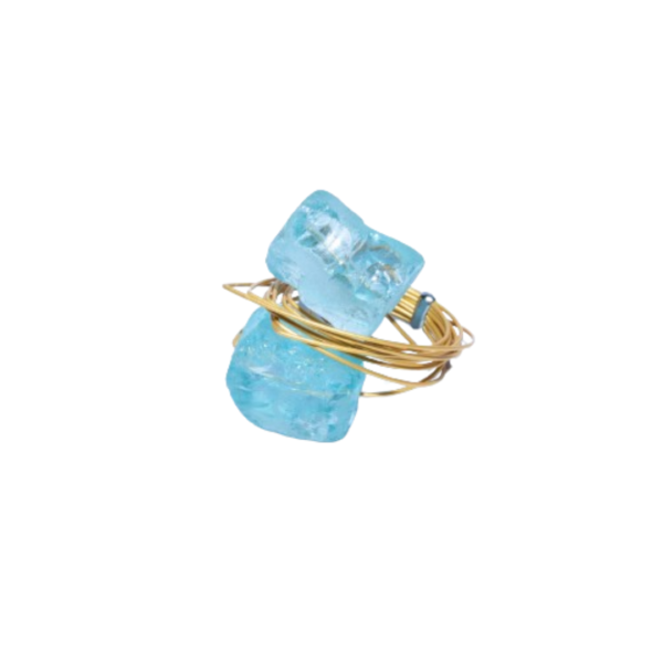 handmade ring-aqua marina