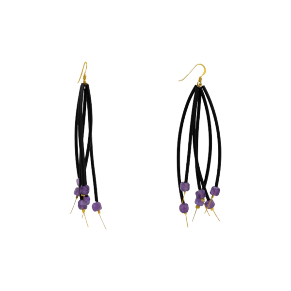 handmade earrings-amethyst