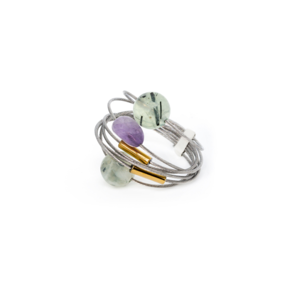 handmade ring-amethyst/rutile