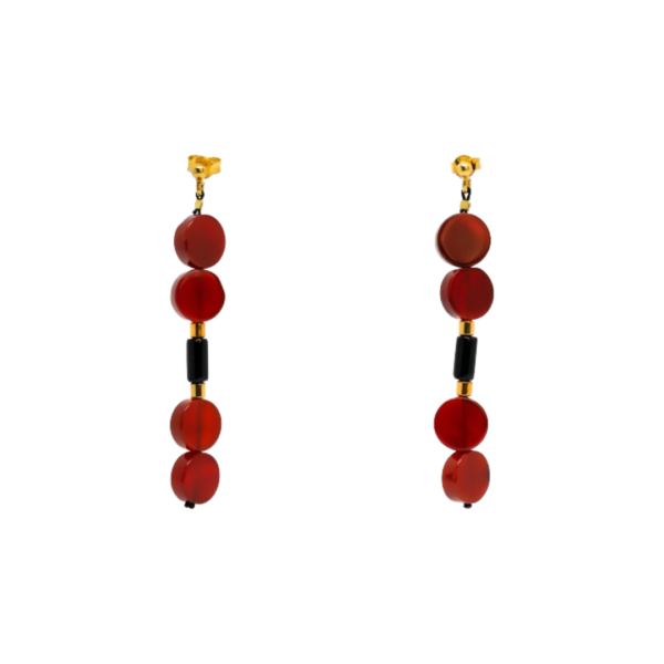 handmade earrings-cornelian