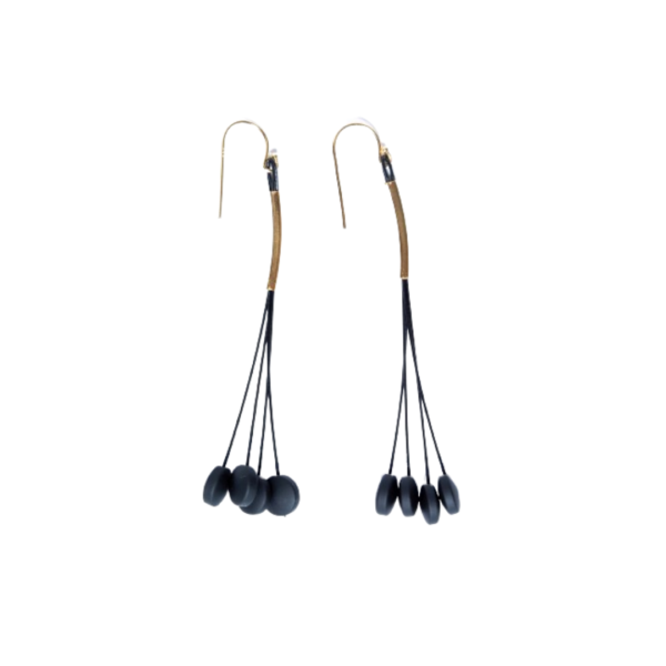 handmade earrings-black onyx