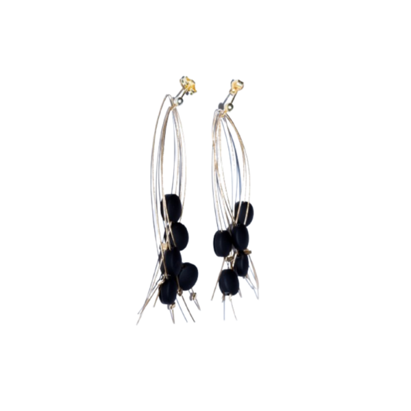 handmade earrings-black onyx