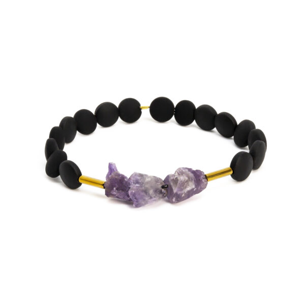 handmade bracelet-amethyst/onyx