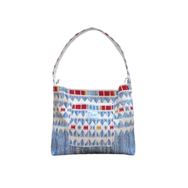 handmade shoulder bag -kilimi blue