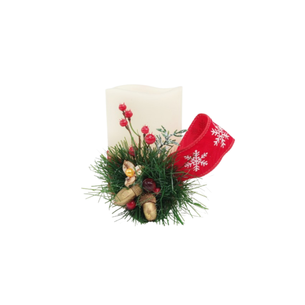 christmas lighted candles<br>