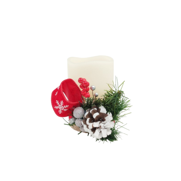 christmas lighted candles<br>