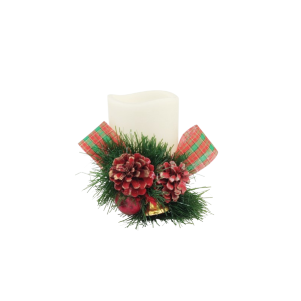 christmas lighted candles<br>