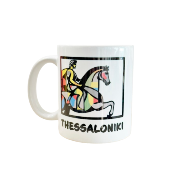 porcelain mug, alexander the great/ horse colorful<br>