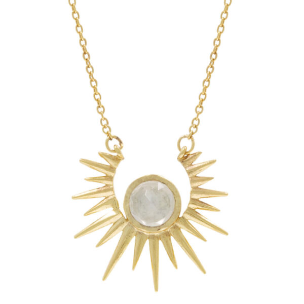 handmade silver sun necklace