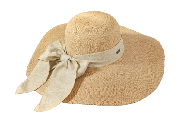 sun hat με καφέ κορδέλα
