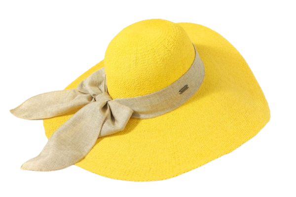 sun hat με καφέ κορδέλα