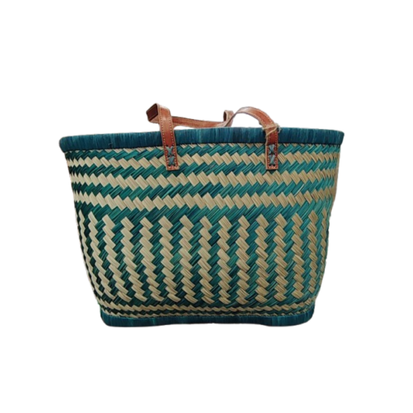 handmade madagascar bag-blue/natural<br><br> <br> <br>