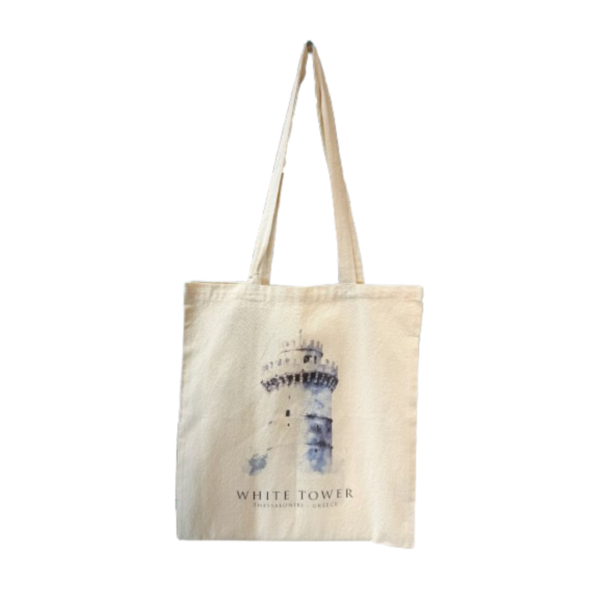 nu tote bag-white tower