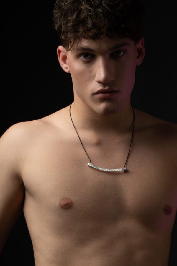 men’s chic collection koλιέ ασημί