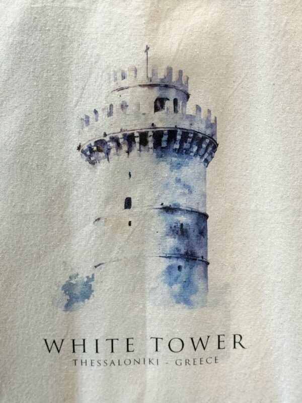 nu tote bag-white tower